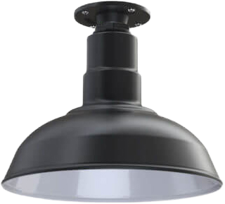El Segundo Color Matte Black Interior Color White with a Flush Mount